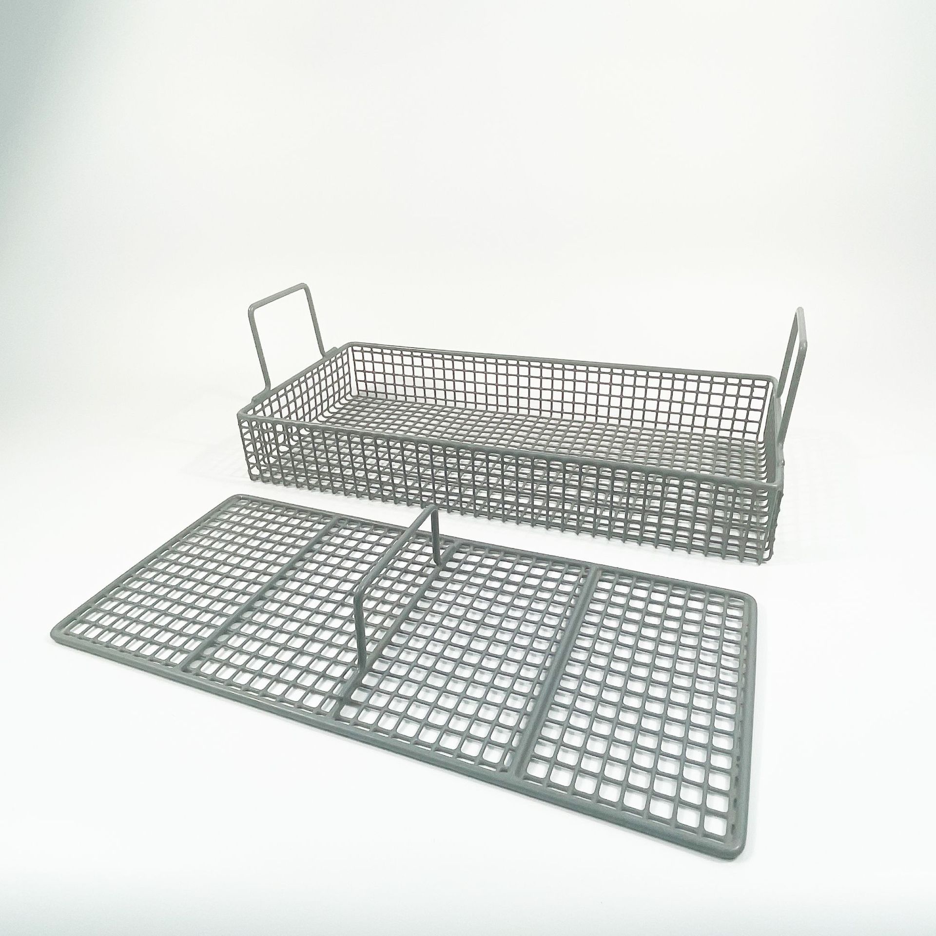 苏州相城批发包胶网筐带盖不锈钢304网篮长方形工业加厚清洗筐