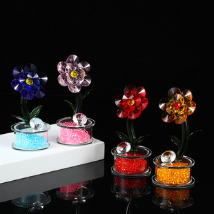 Crystal flower ornaments
