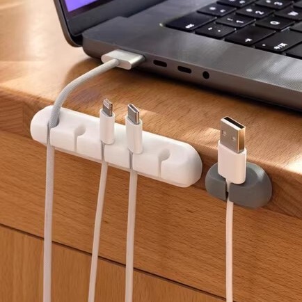 Charging Cable Storage Data Cable Holder Desktop Line Organizer Hook Cable Manager Mobile Phone Cable Hub Buckle