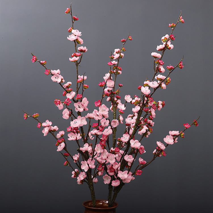 欧丽菲新款仿真梅花 迎春节装饰摆件 家居新年花卉假腊梅花仿真花