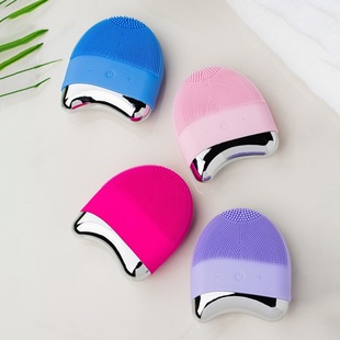 Cross-Border Best-Selling Electric Silicone Facial Cleansing Device Mini Rechargeable Facial Beauty Device Mini Skincare Makeup Remover Manual