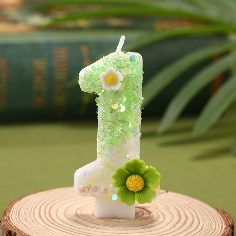森系小雏菊生日蜡烛创意小清新数字蜡烛周岁满月派对蛋糕装饰蜡烛|undefined