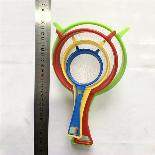 New plastic fishing set household flour sieve powdered sugar sieve solid-liquid separation filter hot pot colander wholesale