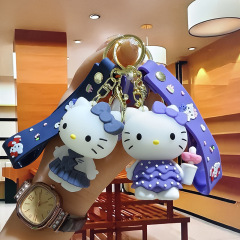 新款KT猫钥匙扣小猫咪挂件网红情侣可爱包包挂饰精致礼品车钥匙链