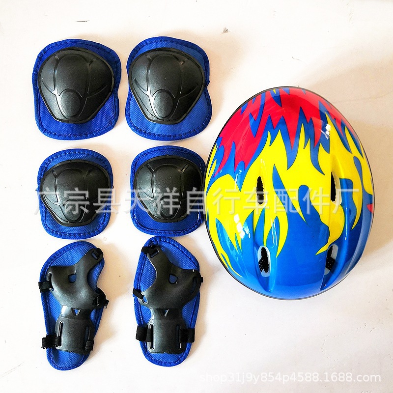 Children's Helmet Protective Gear Set Anti-Fall Sports Knee Pads Roller Skating Balance Bike Skateboard Skates Safety Helmet