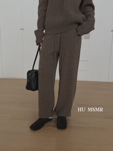 Guangzhou 13 lines HUMSMR2026 new winter 100% wool solid color casual pants G2150