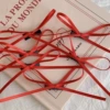Red hairgrip with bow, 3mm