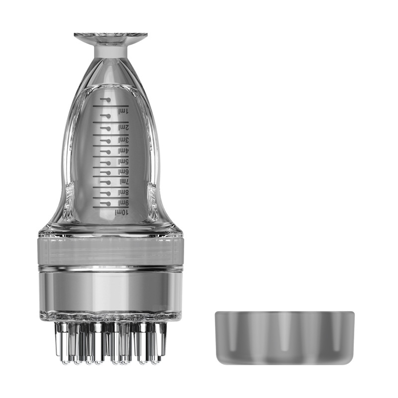 Aplicador de medicina de la cabeza del cuero cabelludo aplicador de líquido de crecimiento del cabello bola masajeador guía protectora aplicador de líquido cuidado de la salud masaje peine