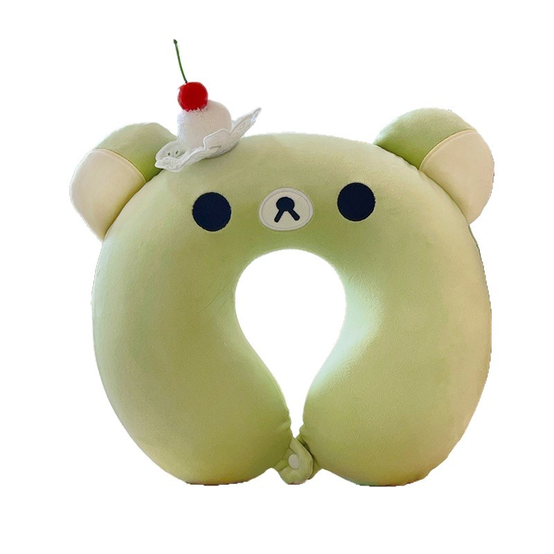 Algodón de memoria encantador en forma de U almohada multi-tipo elástico lento almohada de cuello almohada de siesta de oficina viaje de negocios almohada cubierta de almohada