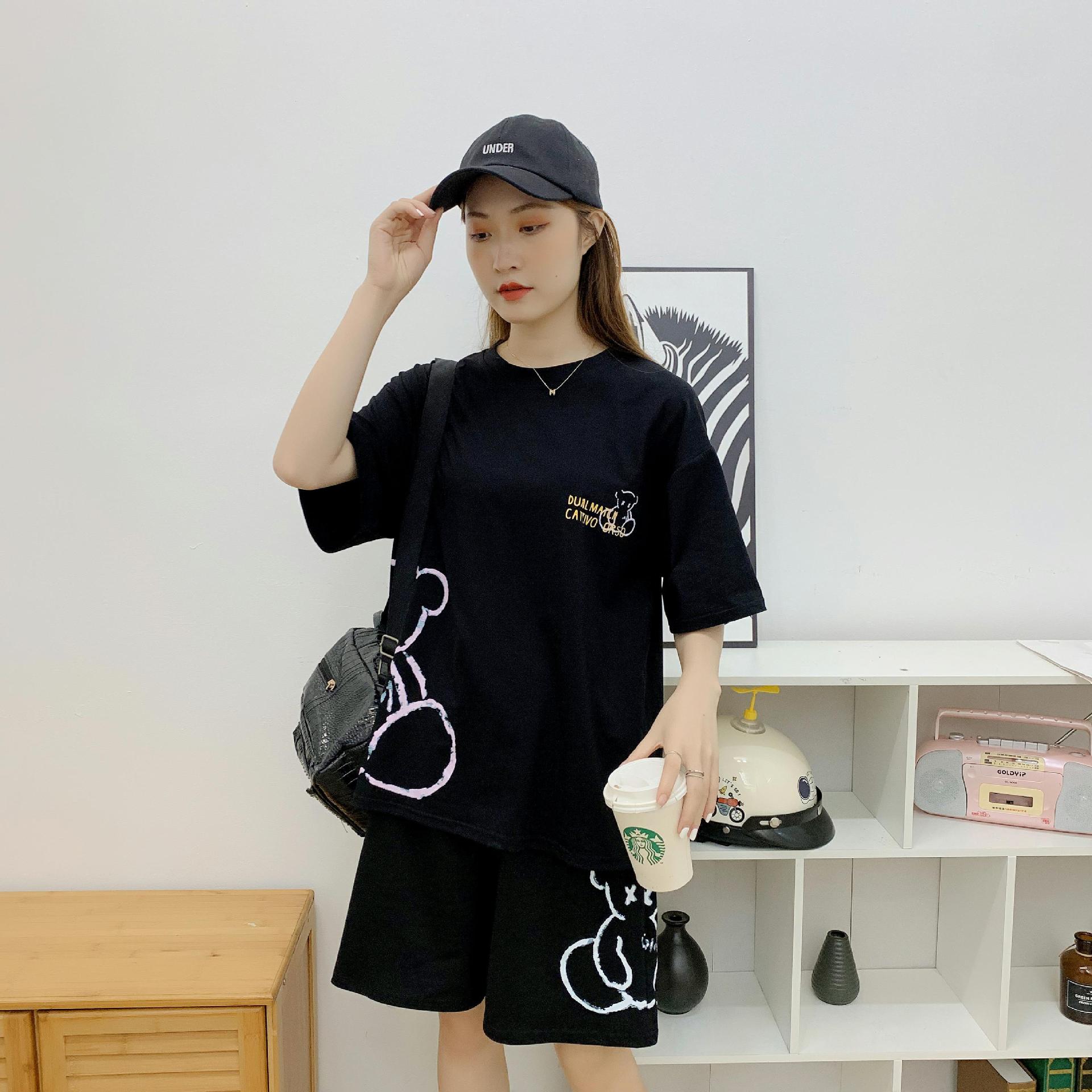 少女短袖t恤2022新款夏装洋气女童14岁时髦15女孩宽松棉质18半袖