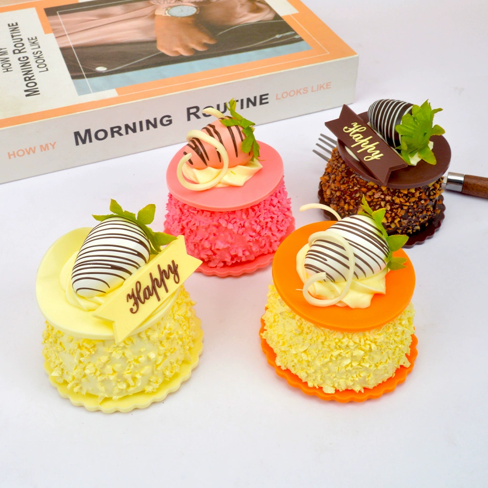 Сливочный шоколадный сэндвич-торт модель 7.5cm имитация еды торт для гурманов наклейки на холодильник для детей