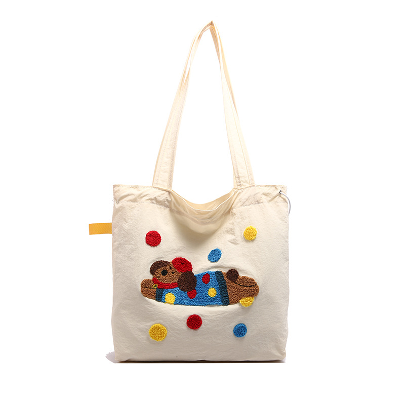 Coreano de animación encantadora bolsa de hombro universal bolsa de lona de gran capacidad para estudiantes de clase bolsa de mochila casual para mujeres