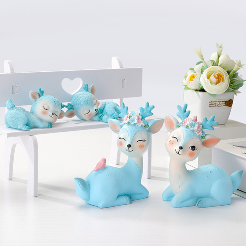 Tang Yi creative small ornaments for home living room TV wine cabinet entrance modern desk cute deer decorations