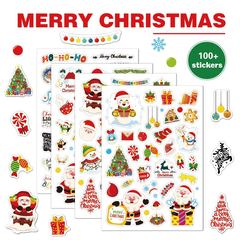 クロスボーダークリスマスステッカー子供漫画老人ギフト手帳diyパーティー装飾クリスマスステッカー