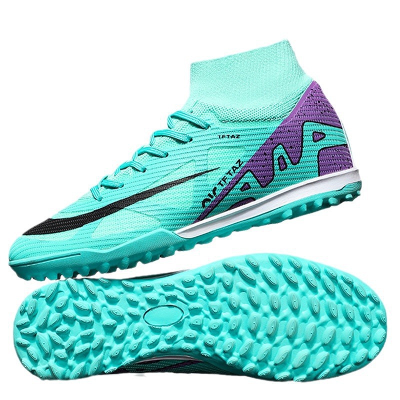 Reproducción transfronteriza de la Copa del Mundo C Luo Thorn 15 Zapatos de fútbol Putian Zapatos deportivos de entrenamiento de hierba de clavos largos de caña alta para hombres