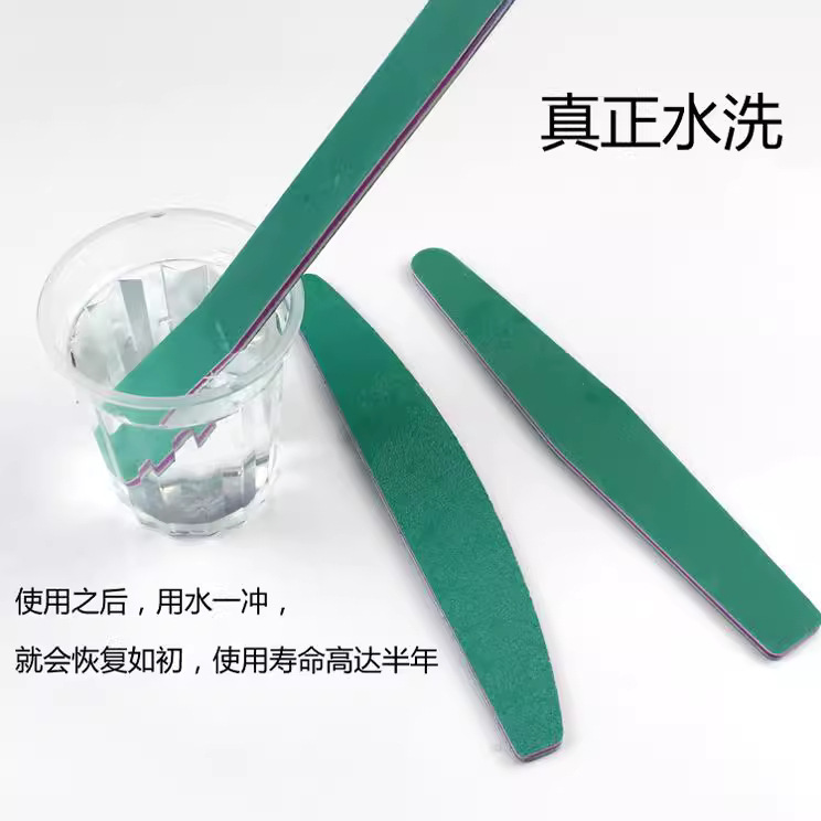Fábrica directa verde impermeable lima de uñas rombo pulido de doble cara volante lavable resistente al desgaste uso repetido