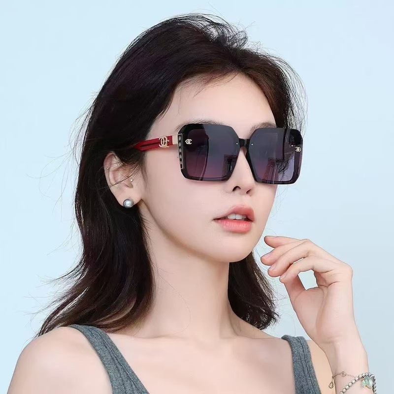2025 新しいファッションビッグブランドメガネ女性のハイエンドサングラス HD 偏光サングラス運転シェード UV|undefined