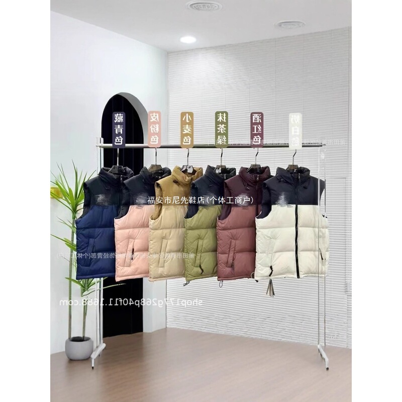 Putian Beijia 1996 down Jacket Vest for Men and Women, American Version Tnf700 Puffy Embroidered Winter Warm Vest Trendy Putian Beijia 1996 down Jacket Vest for Men and Women, American Version Tnf700 Puffy Embroidered Winter Warm Vest Trendy