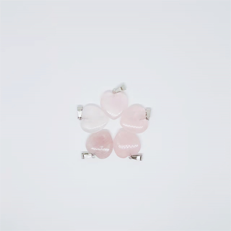 Cruz-frontera piedra natural amor colgante 20mm cristal Ágata en forma de corazón colgante melocotón corazón COLLAR COLGANTE accesorios de la joyería