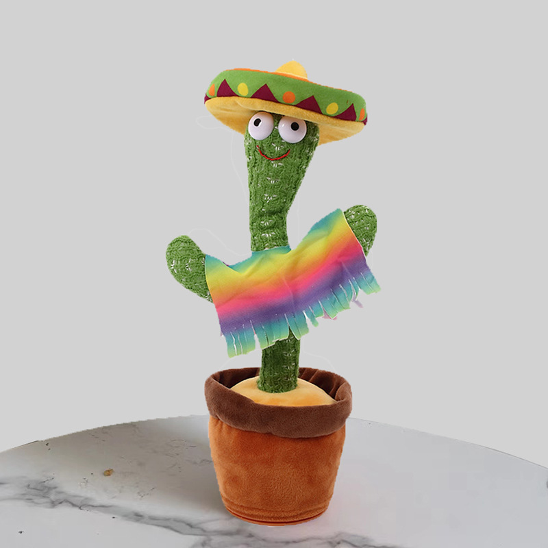 Juguetes al por mayor: Cactus eléctrico creativo que se mueve, canta y baila, mismo estilo que en Douyin, puede cantar y bailar.
