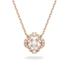 Rose gold white diamond