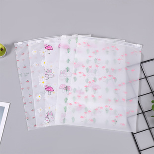 Cactus Frosted Cute Cartoon Zipper Bag Clothes Storage Packaging Bag Travel Intimates Packaging Bag