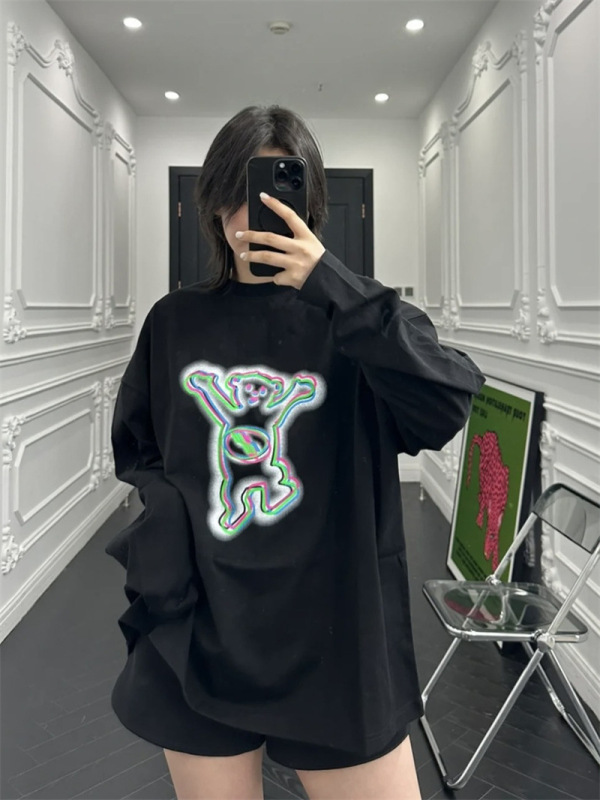 25ss潮牌爆款高版本新款WE11印花LOGO合集男女宽松休闲百搭长袖|undefined