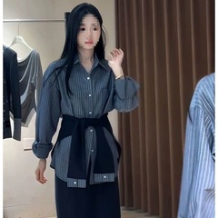 大码胖MM春秋季韩系时尚显瘦洋气套装女半身裙衬衫披肩三件套潮