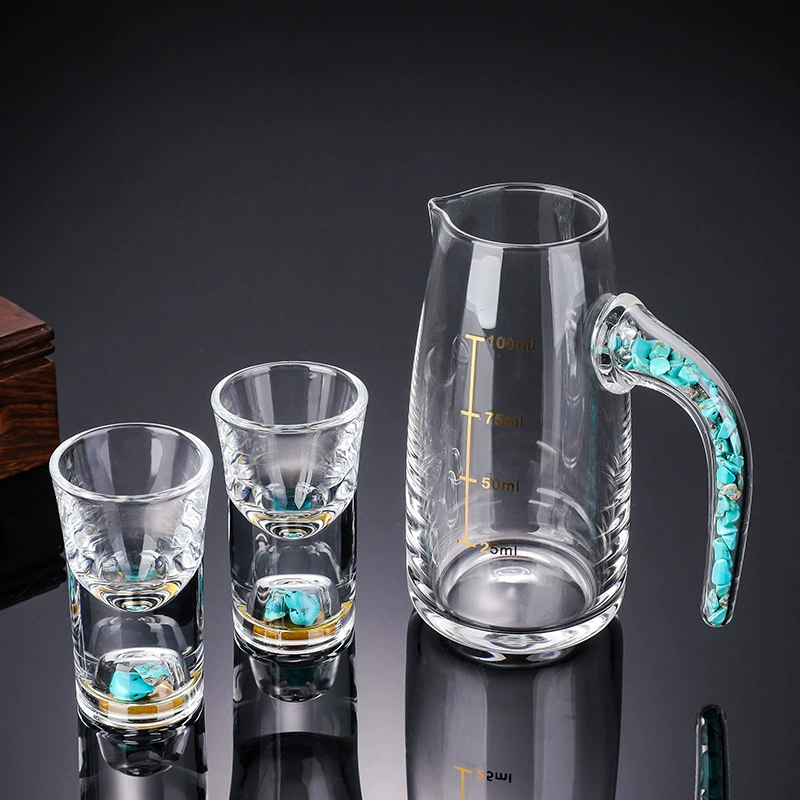 Bullet, tea cup, wine set, wineglass with scale, wine dispenser, glass gift box for home use