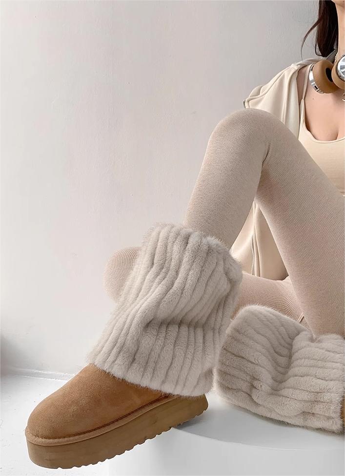 Scaldamuscoli autunnali e invernali, stivali da neve, calzini Y2k, calzini caldi in pelliccia, coprigambe in pelo spesso, calzini caldi in pelliccia sintetica per ragazze sexy_voghion.com