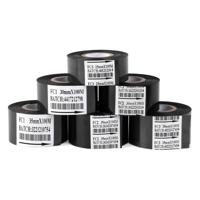 Sakura fabricante fecha cinta de codificación FC1FC2FC3 máquina de codificación cinta transferencia térmica 25*100 cinta negra