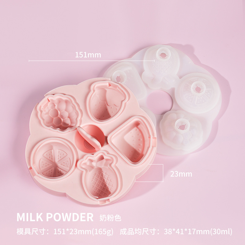 Versión mejorada INS Internet Celebrity fruta molde de hielo de silicona DIY molde de helado casero para niños