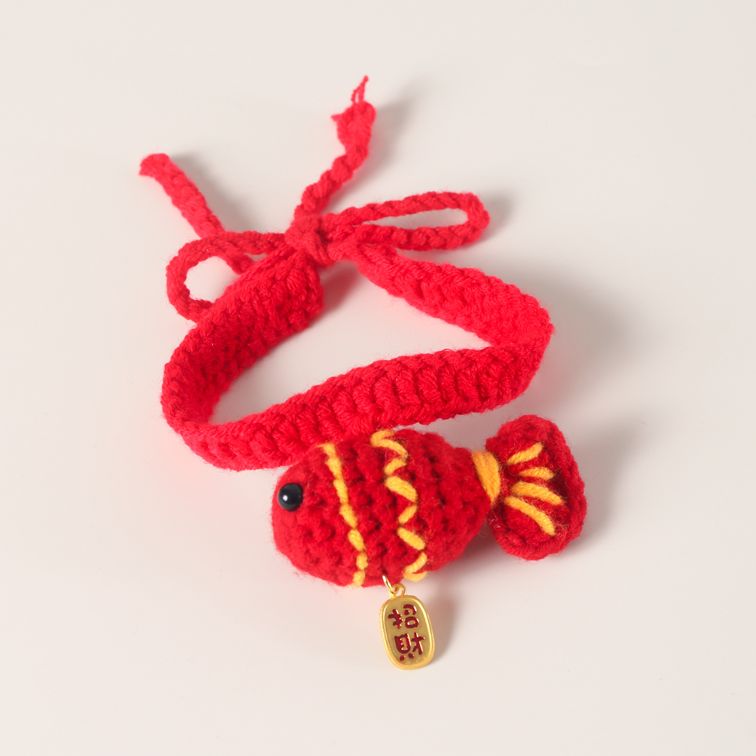 2026 Año del Caballo mascota color mixto collar de pelota Año Nuevo Festival de Primavera encantador dibujos animados peluche caballo lana pescado bib