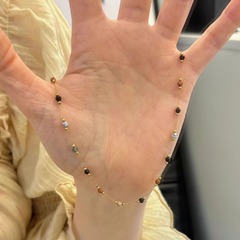 ドーパミンカラーのレトロな玉のネックレスの女性の新しい中国式の民族の風の鎖の天然石の細い金の豆の首の鎖