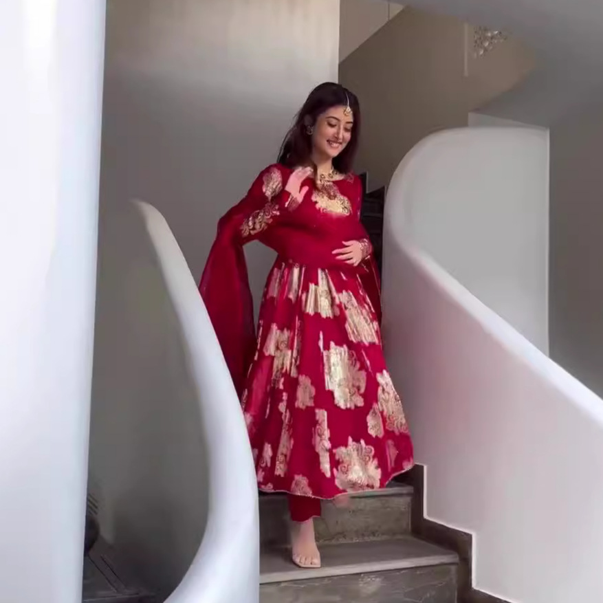 Women's Clothing hot stamping fashion Indian ethnic style temperament slim long dress_voghion.com