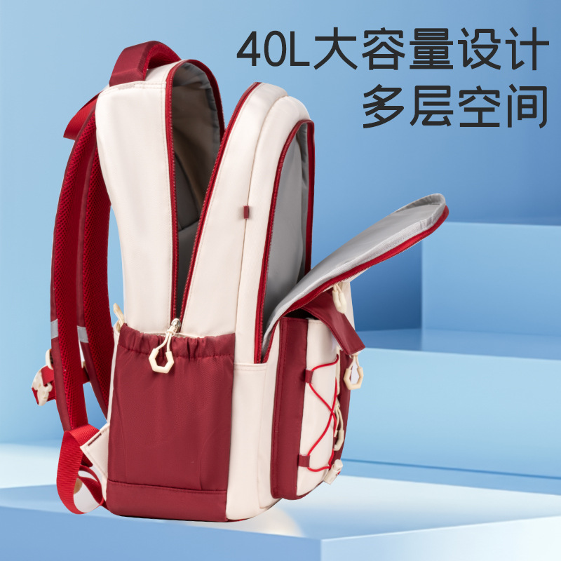 Mochila escolar para bebés de sésamo, estudiantes de secundaria, reducción de la carga, protección de la columna vertebral, estudiantes de secundaria, niñas de secundaria, bolsos casuales de mujer ultraligeros de gran capacidad