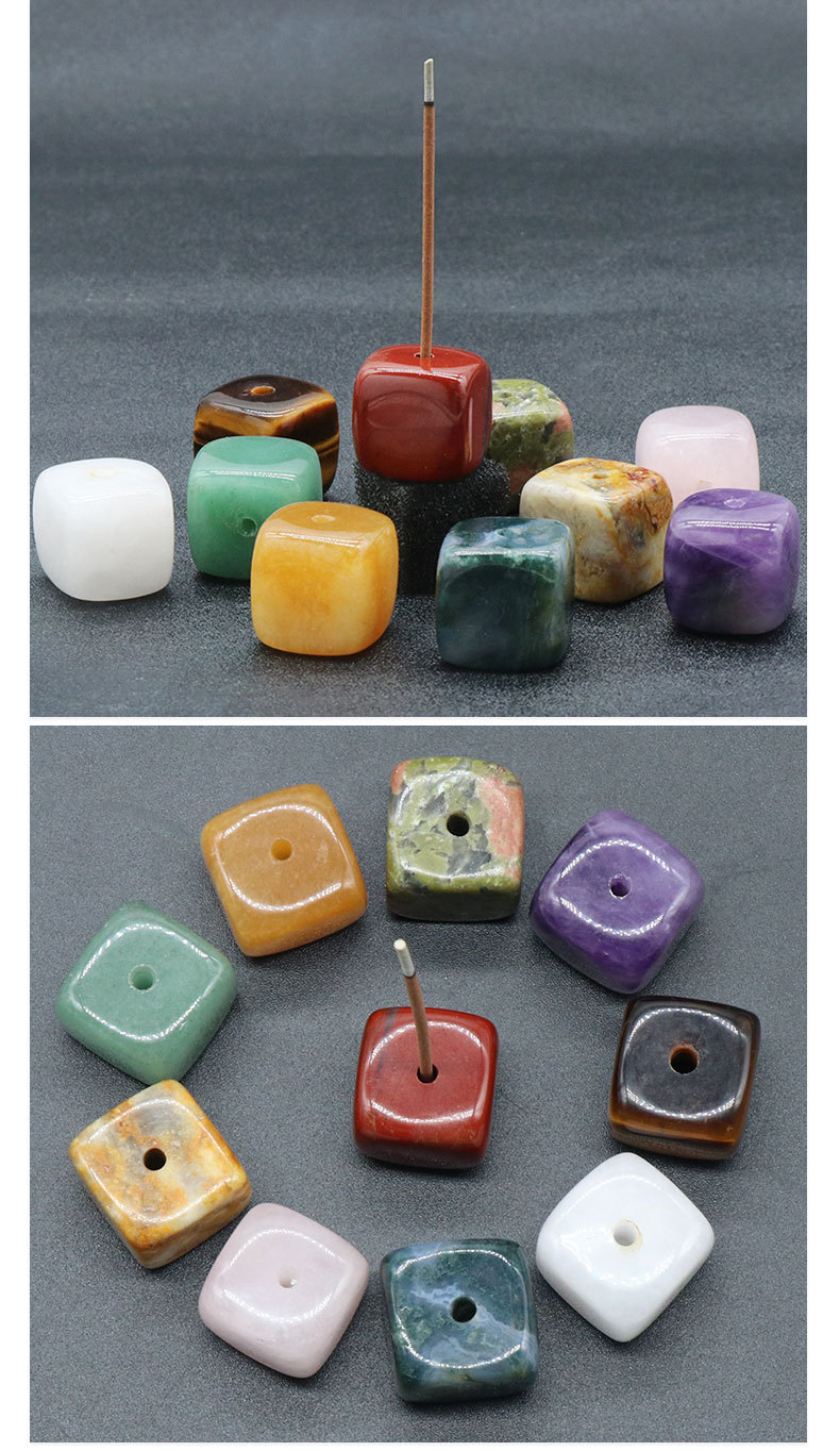 1 Piece Quantity Crystal Material Square Pattern 1 Piece Crystal Agate Square DIY Jewelry Accessories