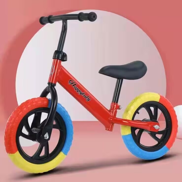 Bicicletas de equilibrio para niños sin pedal, bicicletas de dos ruedas, 12 pulgadas sin inflar para bebés pequeños, gran descuento