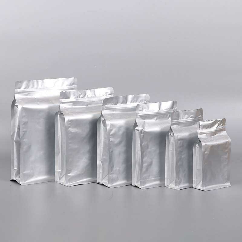 铝箔八边封袋自立自封真空零食塑料包装袋干货食品避光封口包装袋