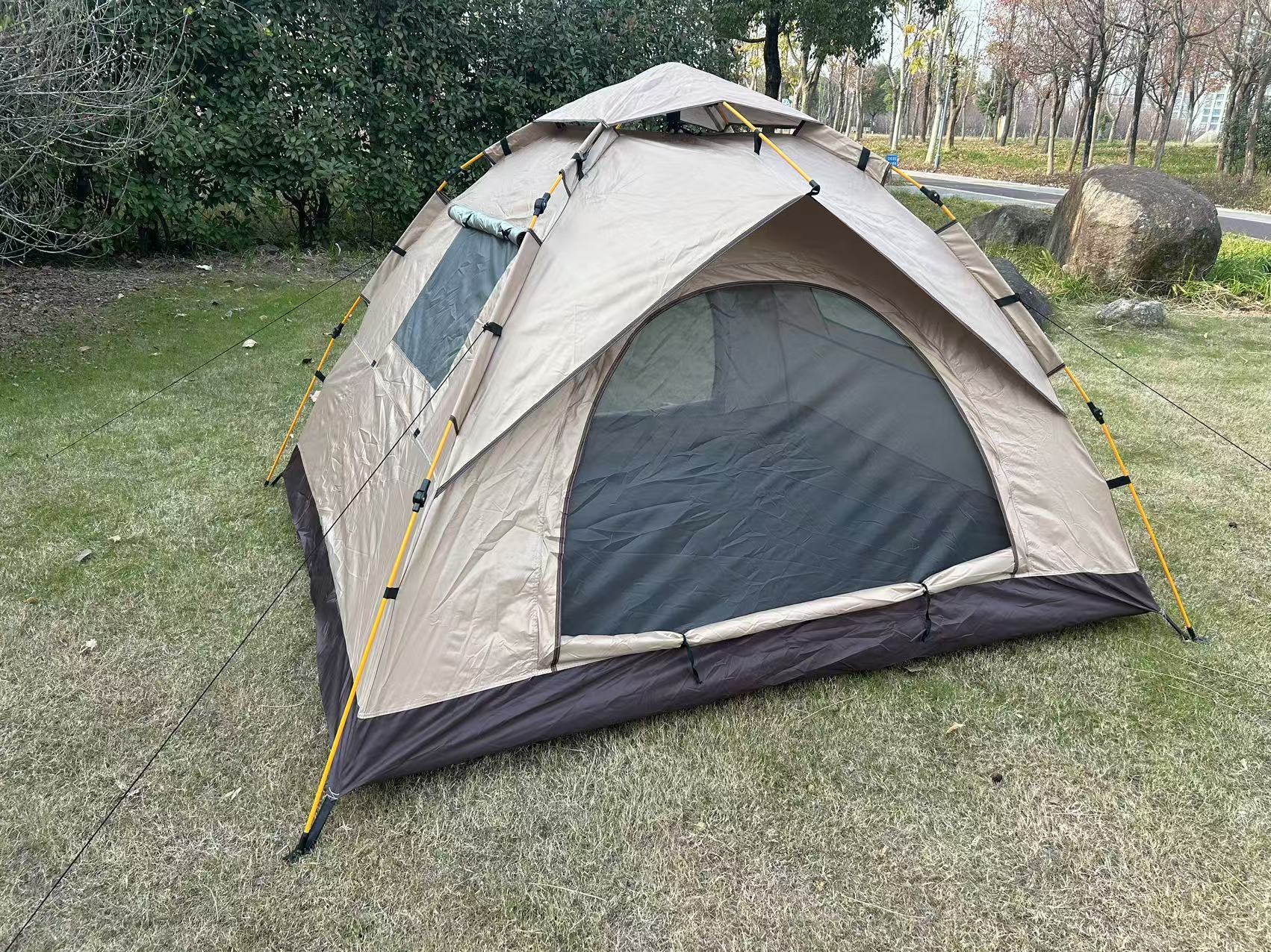 Tent Camping Tent Automatic No-Setup Required 3-4 Person Mosquito-Proof Sun Protection Portable Beach Camping Single-Person Hiking Gear