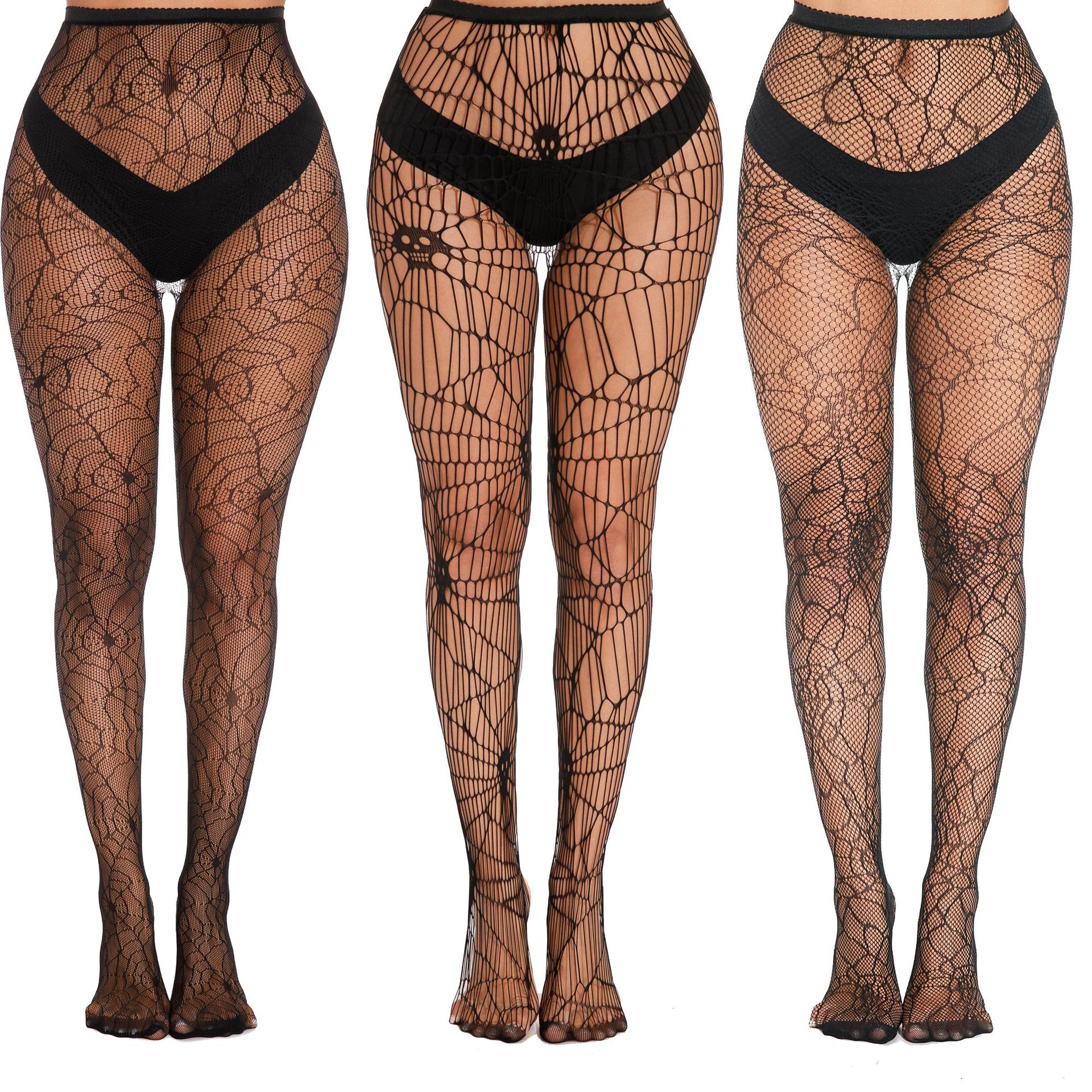 European and American new Halloween mesh silk socks suit mesh rompers plus size skull women's Ghost Festival cospyay