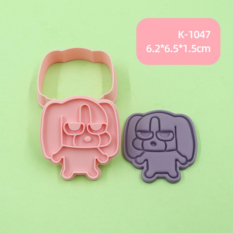 Bige Multi-Building Biscuit Molde Dibujos animados Lindo Animal Siam Lip Home Baking Refer Parche Piedra Plástico Clay image 12