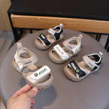 新款夏季男宝宝凉鞋子1一3岁夏儿童包头防踢男童学步鞋小童沙滩鞋