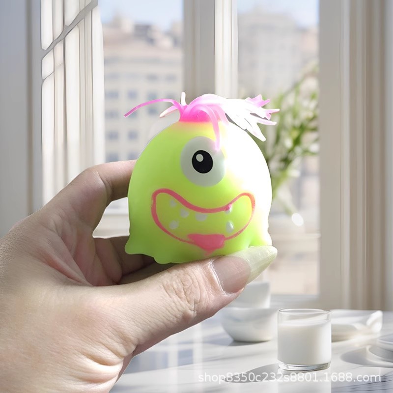 Nuevo tipo de harina de cabello monstruo pellizco Le desprimir harina de monstruo bola de goma blanda creativa pequeña monstruo transfronterizo al por mayor