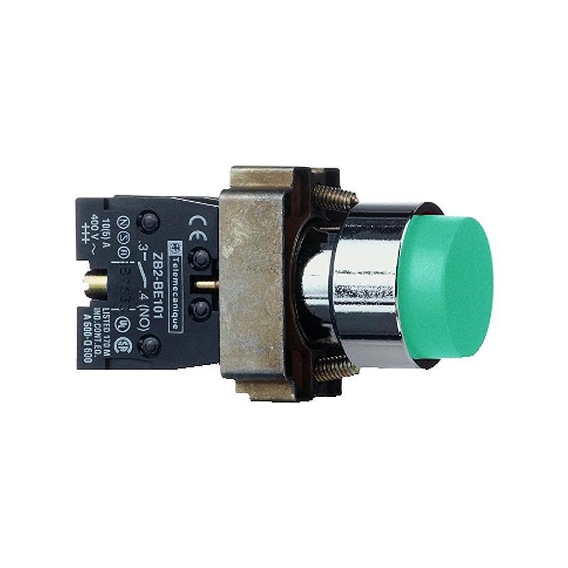 施耐德电气 凸头按钮 XB2BL31C=ZB2BZ101C+ZB2BL3C | XB2BL31C