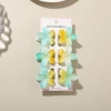 #2 Gradient blue and yellow [6-piece set with card] 4cm glossy plumeria style