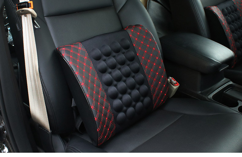 Car Massage Lumbar Support Electric Lumbar Pillow Car Lumbar Cushion Seat Back Lumbar Support Four-Season Car Lumbar Support Cushion