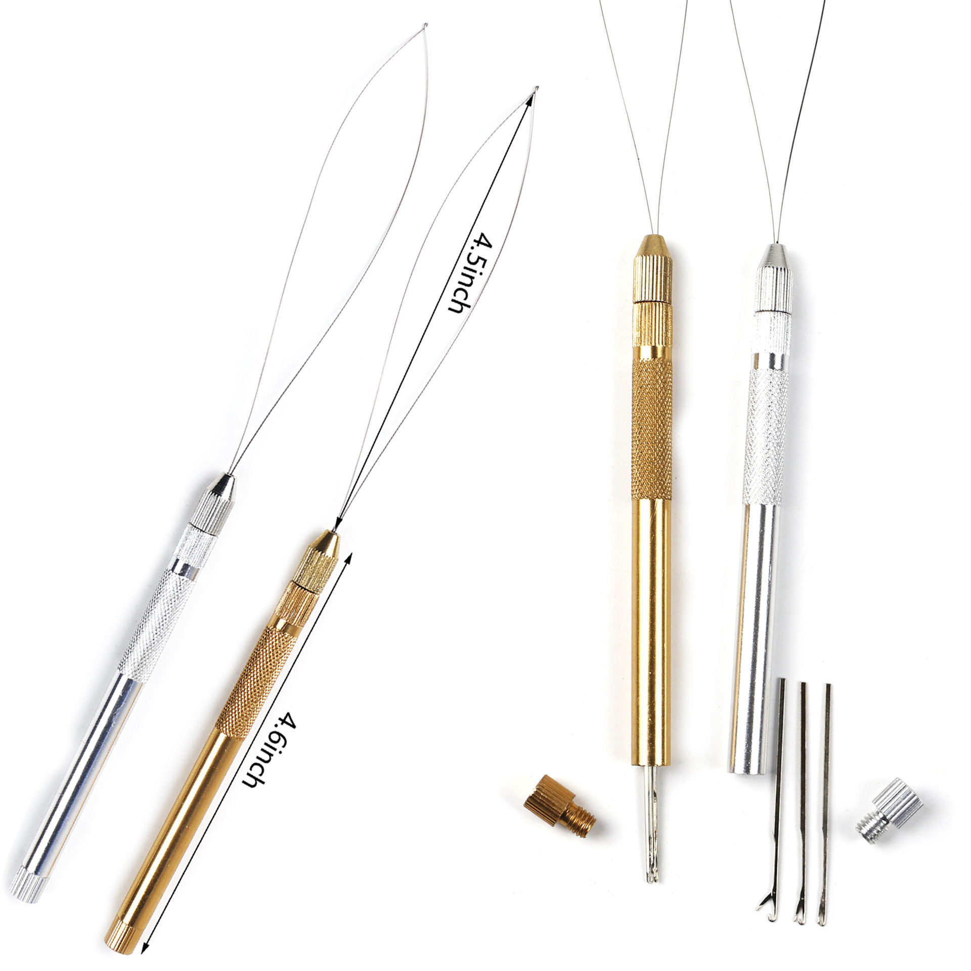 Conector de trenza reggae desmontable, herramienta para el cabello, combinación de peluca, ganchillo, mango de metal, conjunto de ganchillo de cuentas