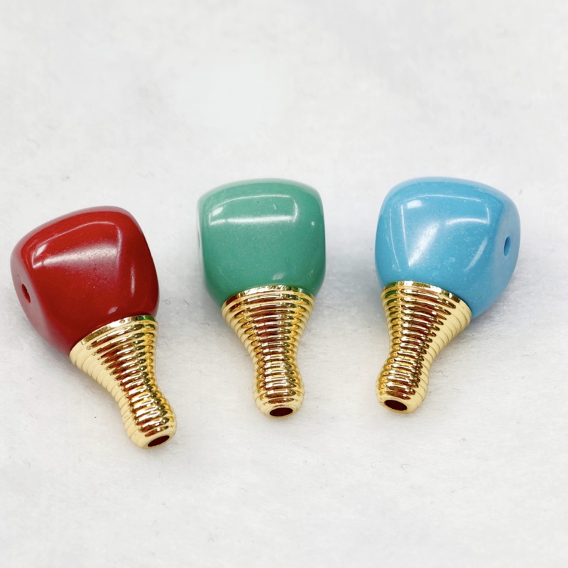 Optimized turquoise 12mm tower head split tee suit text play accessories star moon king kong bodhi diy accessories