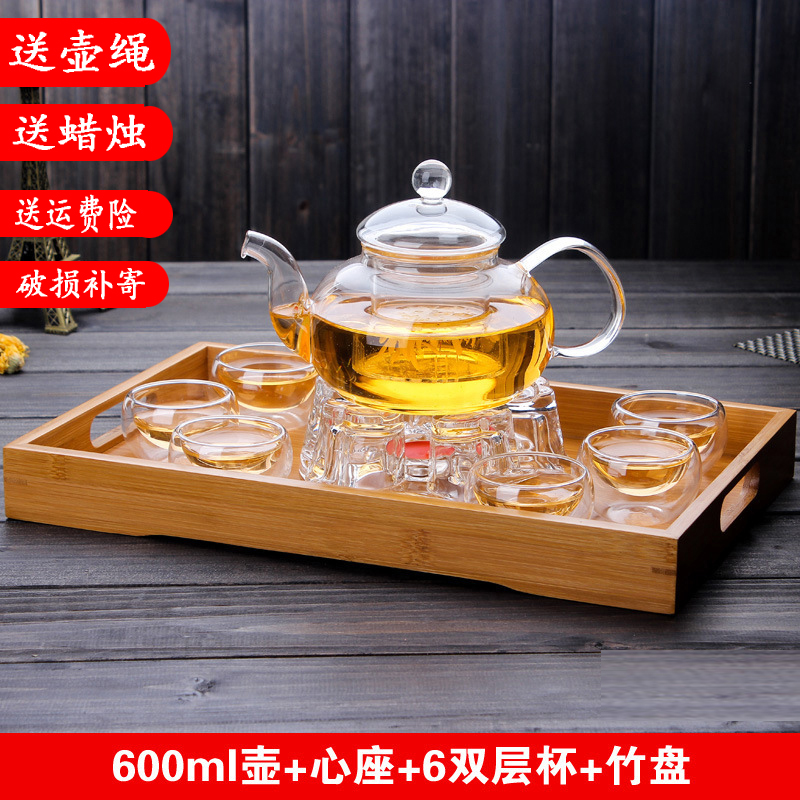 600ml 냄비, 2단 컵 6개, 대나무 접시